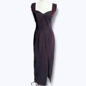 Vtg 90s Alfred Angelo S/M Green Velvet Grunge Renaissance Goth‎ Witch Fairycore